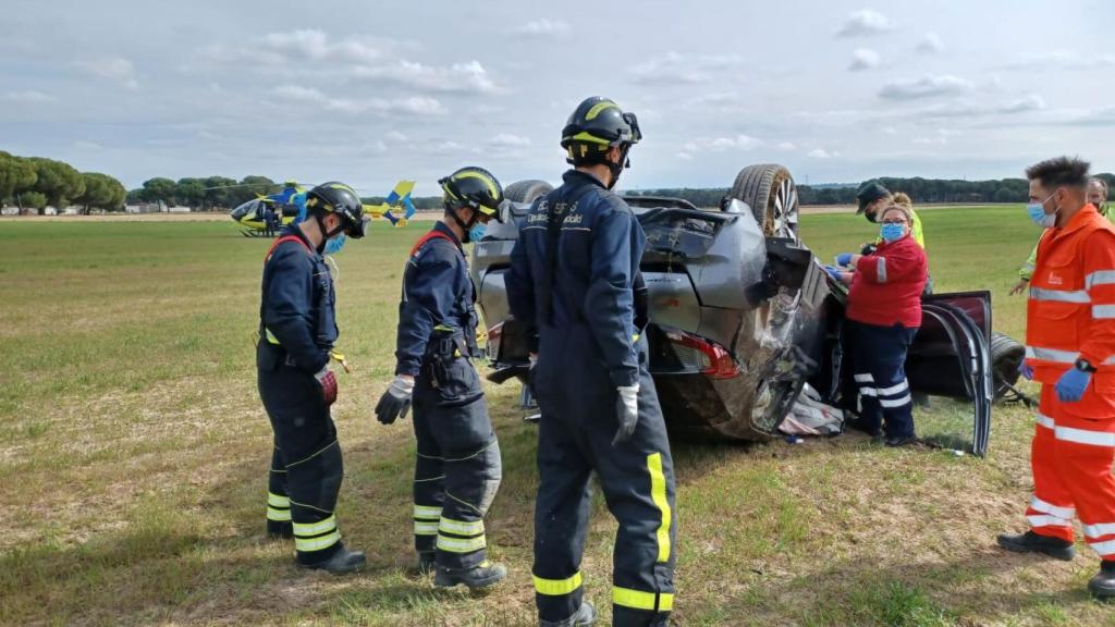 Imagen del coche tras el accidente