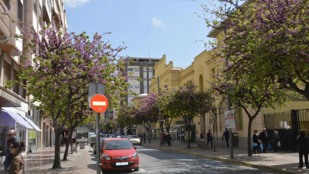 Una calle de Elda.