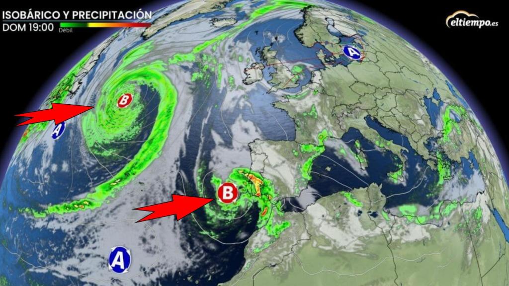 Las borrascas que marcarán el inicio de la primavera. Eltiempo.es