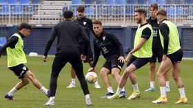 Entrenamiento del Málaga CF.