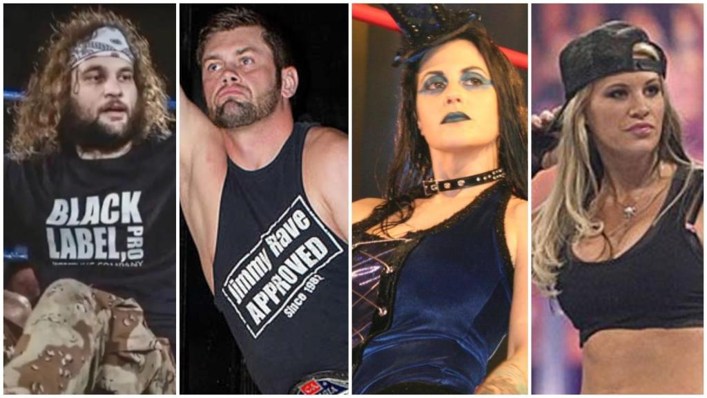 Markus Crane, Jimmy Rave, Daffney Unger y Ashley Massaro