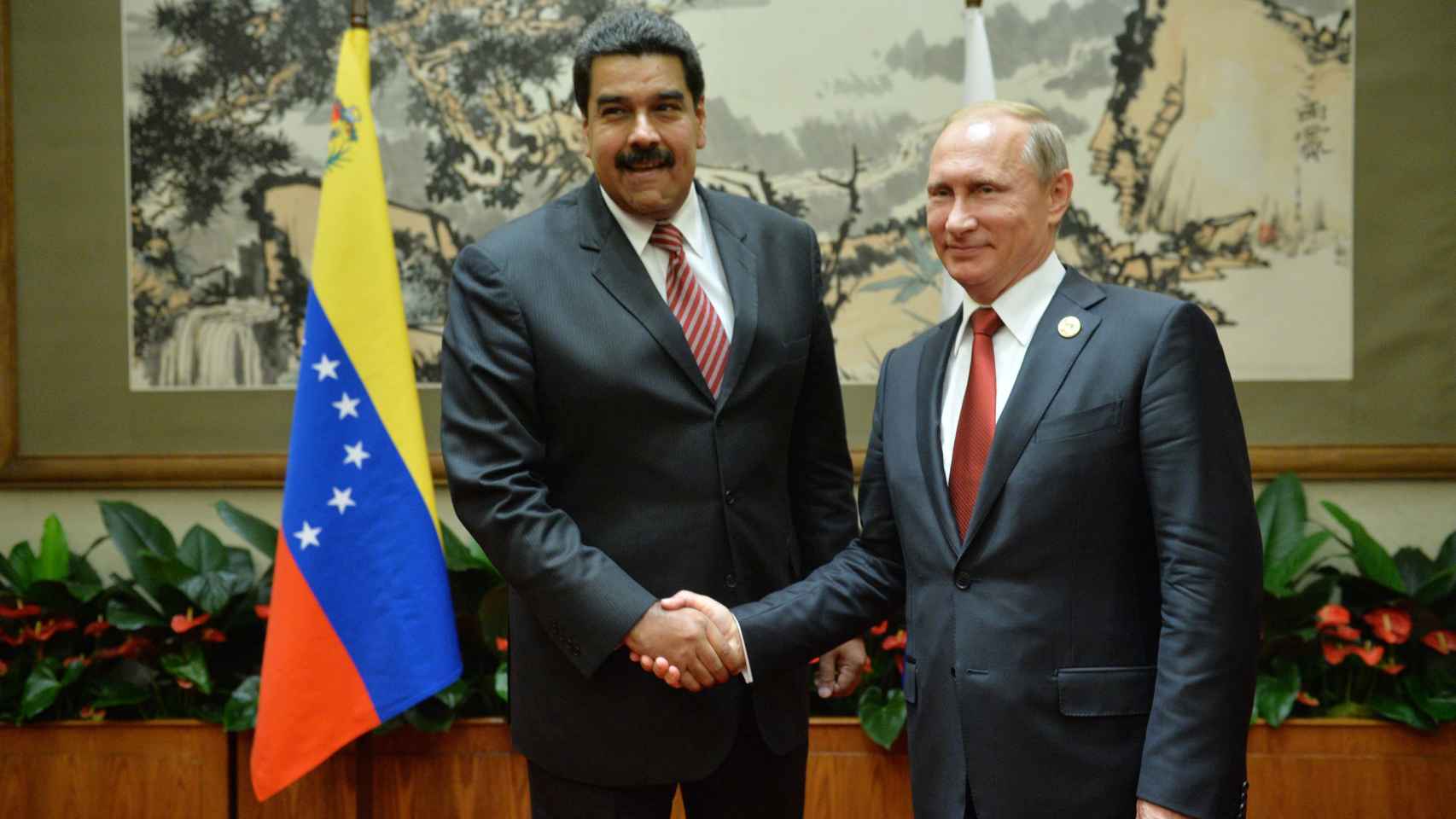 El presidente ruso Vladímir Putin con su homólogo venezolano, Nicolás Maduro.