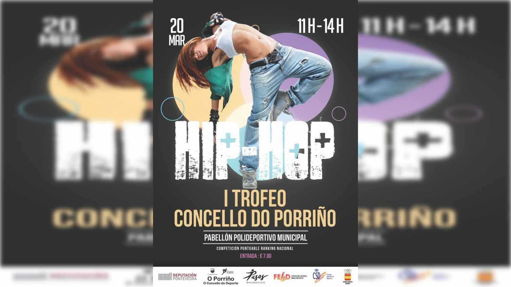 Cartel del I Trofeo Hip Hop.