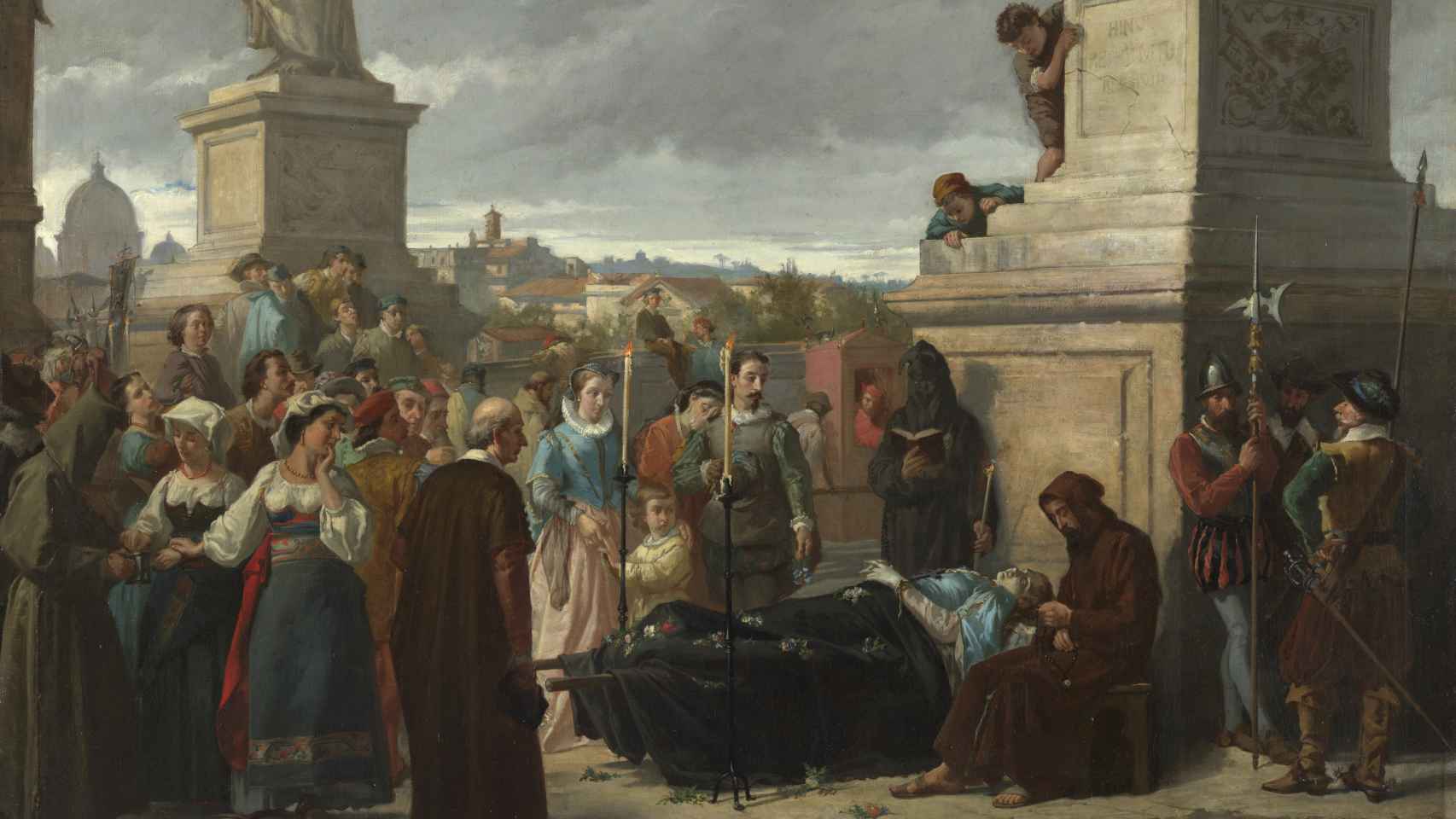 'El cadáver de Beatriz de Cenci expuesto en el puente de Sant Angel', 1871