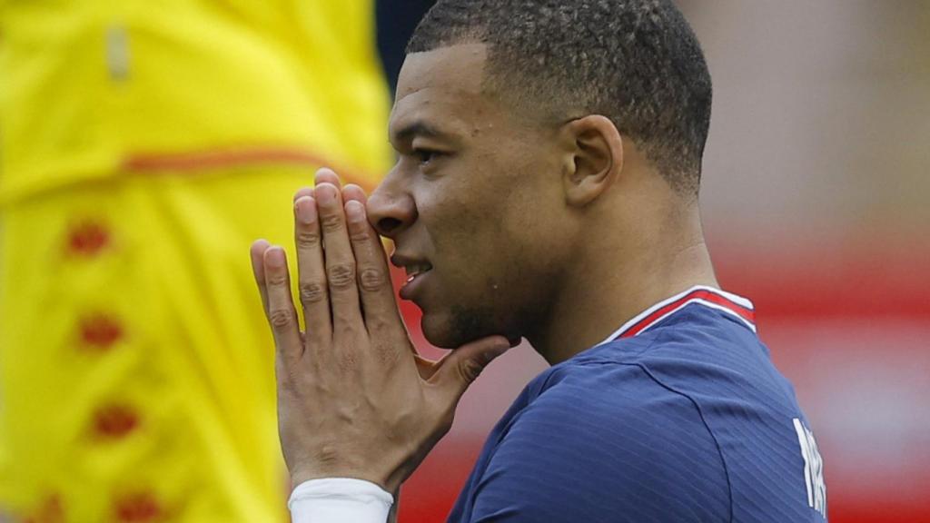 Kylian Mbappé, en un partido del PSG de la temporada 2021/2022