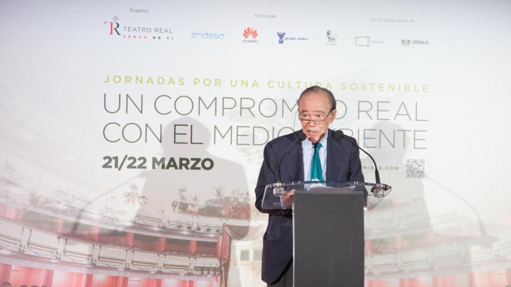 Gregorio Marañón, presidente del Teatro Real, en sus primeras jornadas de sostenibilidad.