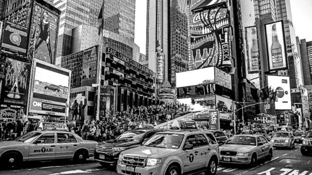 Imagen de turistas en Nueva York.