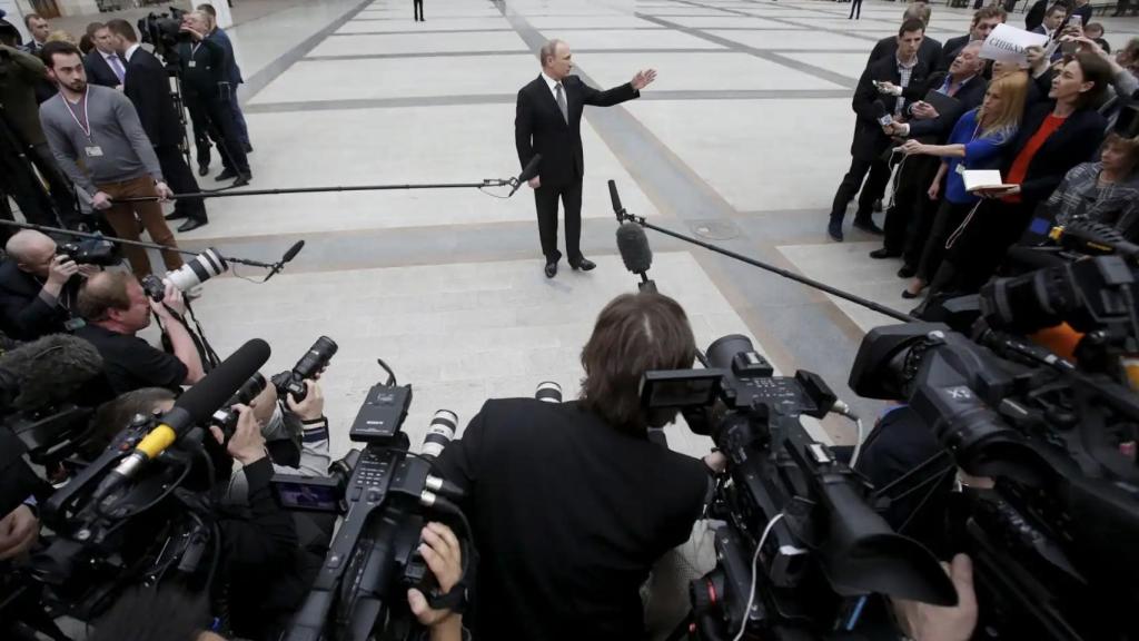 Vladímir Putin durante una rueda de prensa.