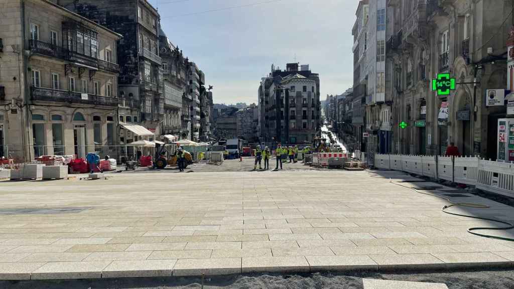 Estado actual de la Puerta del Sol en Vigo.