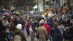 Las calles de Valencia llenas de gente en las recientes fiestas de Fallas.
