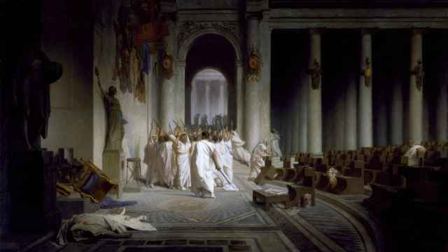 'La muerte de César', un cuadro de Jean-León Gerôme.