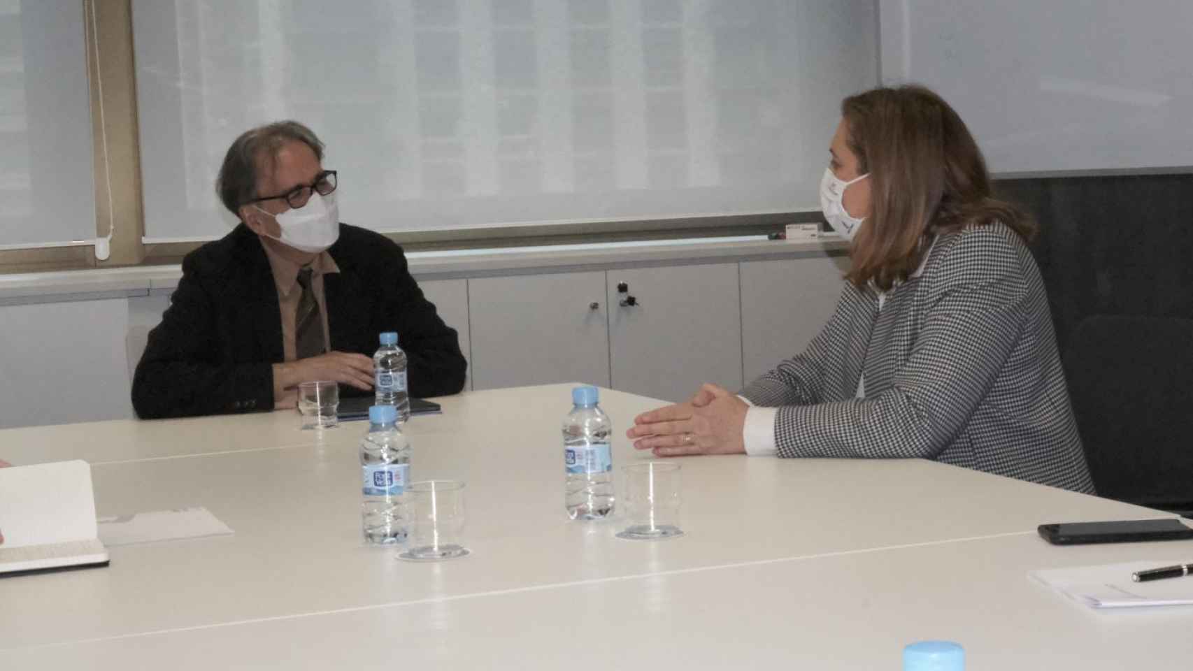 Rosa Ana Rodríguez, consejera de Educación de Castilla-La Mancha, y Joan Subirats, ministro de Universidades. Foto: JCCM.