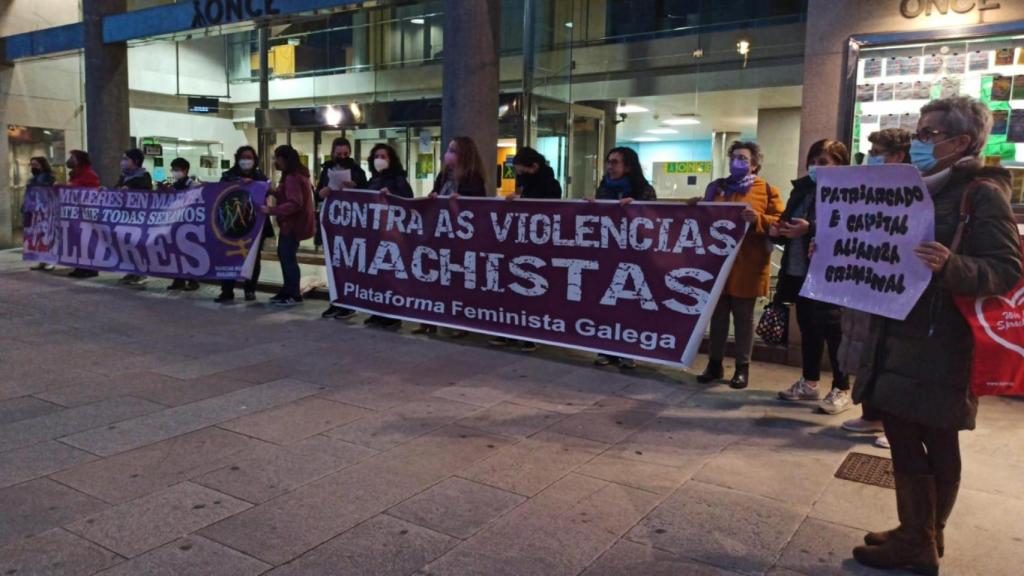 Concentración en el Obelisco en A Coruña.