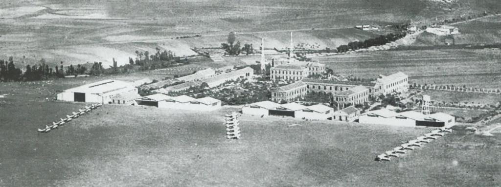 Panorámica de la base aérea en tiempos pasados. Foto: Ministerio de Defensa. Ejército del Aire.