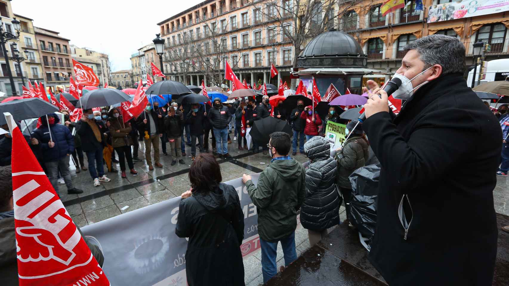 Protesta contra la subida de los precios en Toledo. Foto: Óscar Huertas