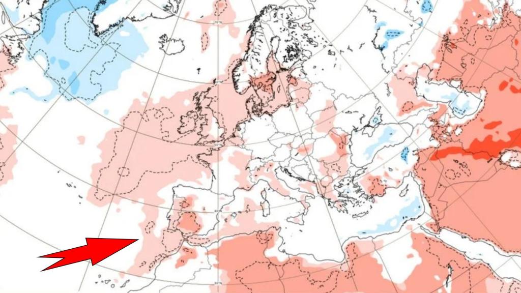 Anomalías de temperaturas previstas para mediados de abril. Meteored.