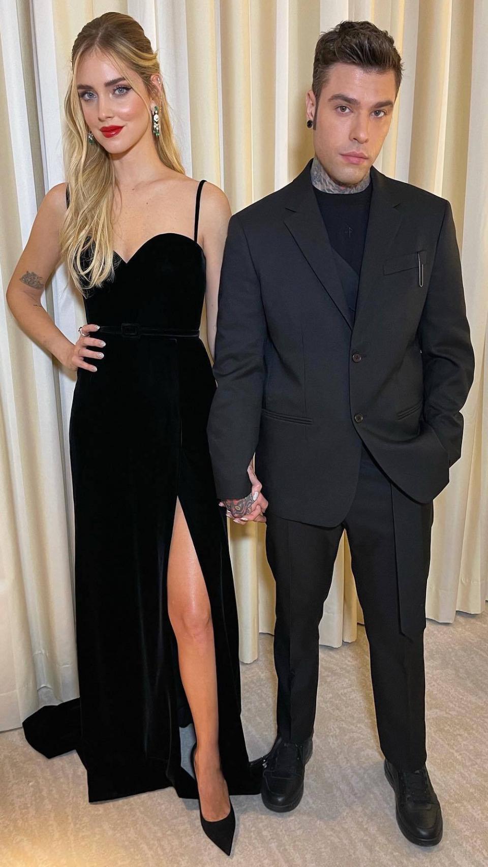 Chiara Ferragni y Fedez a una imagen de sus redes sociales.