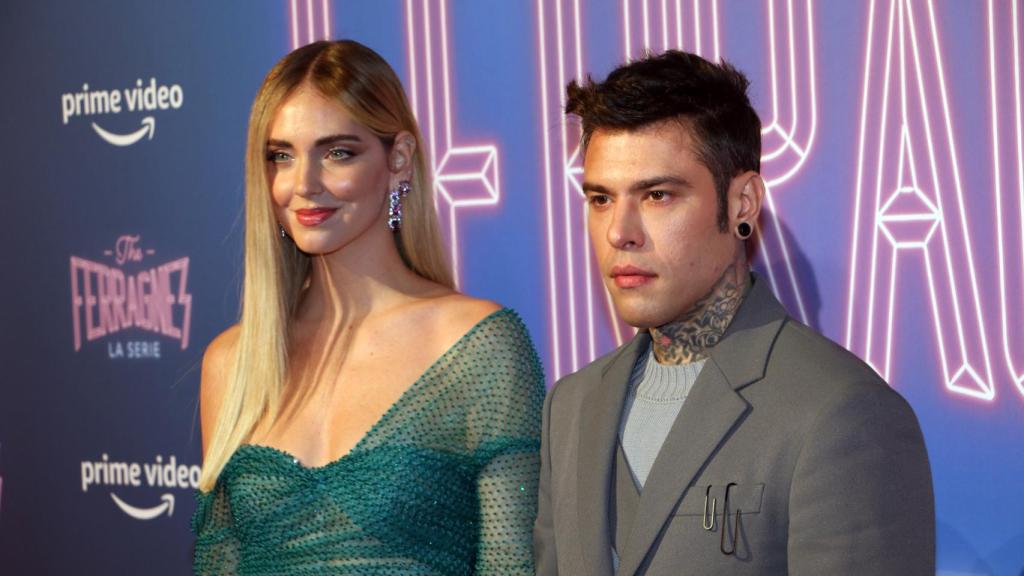 Chiara y Fedez en un evento en diciembre de 2021.