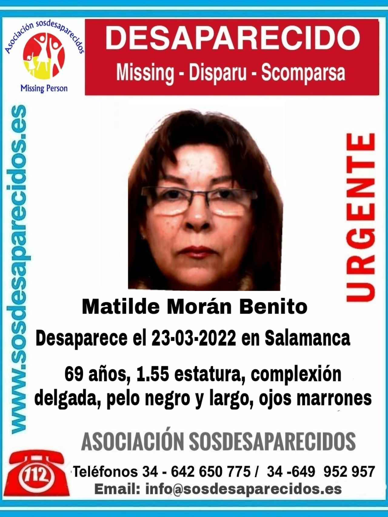 Mujer desaparecida en Salamanca