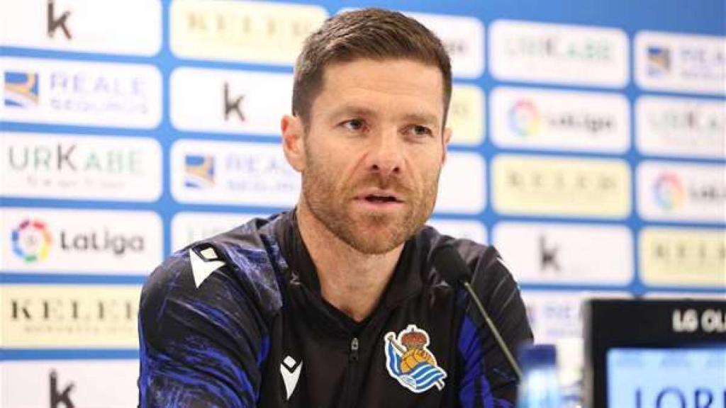 Xabi Alonso, en rueda de prensa.