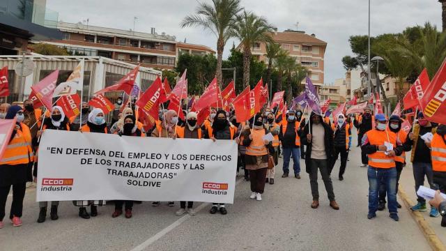 Instante de la anterior huelga en la segunda semana de febrero de este año.