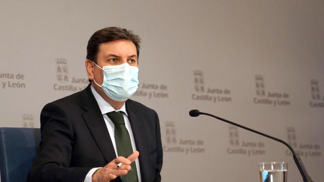Fernández Carriedo, durante la rueda de prensa  posterior al Consejo de Gobierno