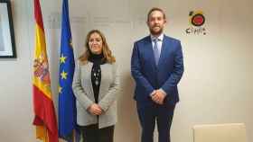 Virginia Barcones, delegada del Gobierno en Castilla y León, junto a Fernando Valdés, secretario de Estado de Turismo