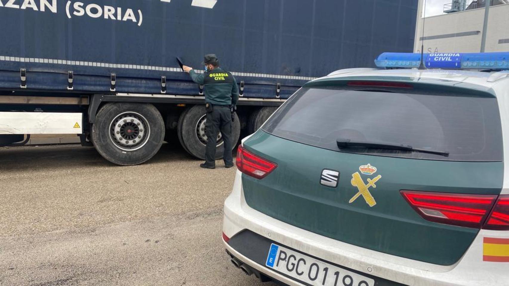 Imagen de una intervención facilitada por la Guardia Civil de Soria