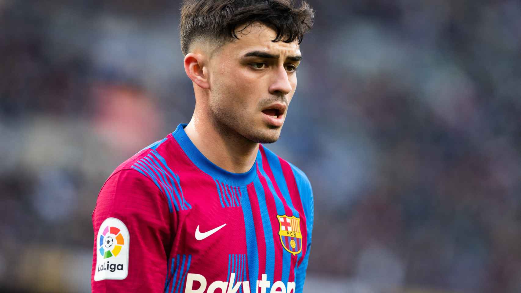 Pedri González, en un partido del Barcelona de la temporada 2021/2022