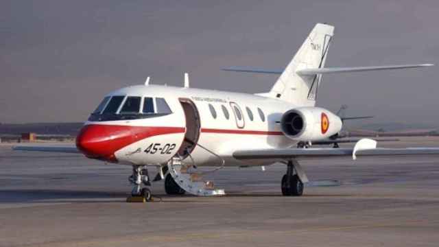 Un avión Falcon 20 como el que acostumbra a utilizar el presidente del Gobierno, Pedro Sánchez.