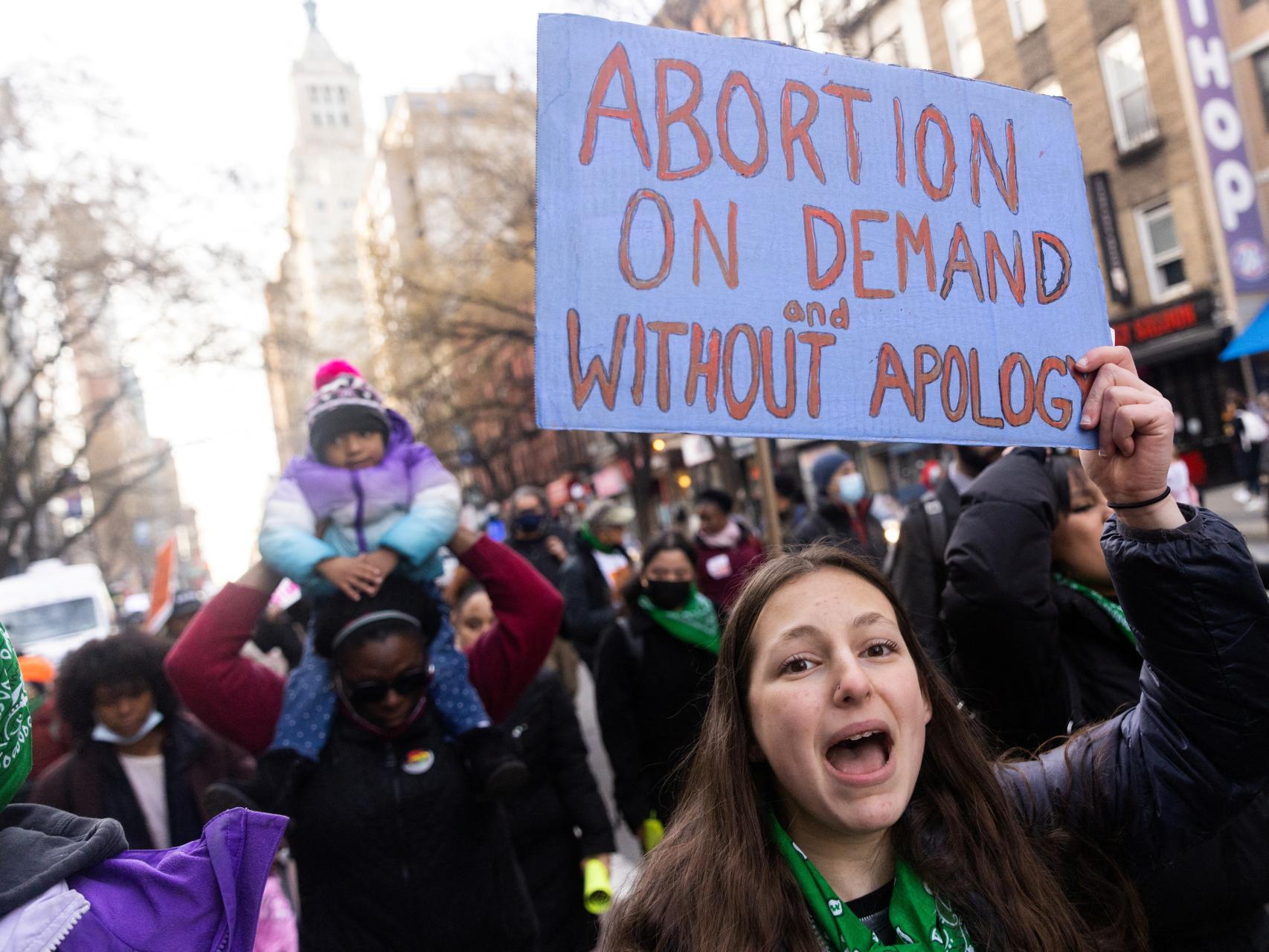Una manifestación a favor del aborto en Nueva York.