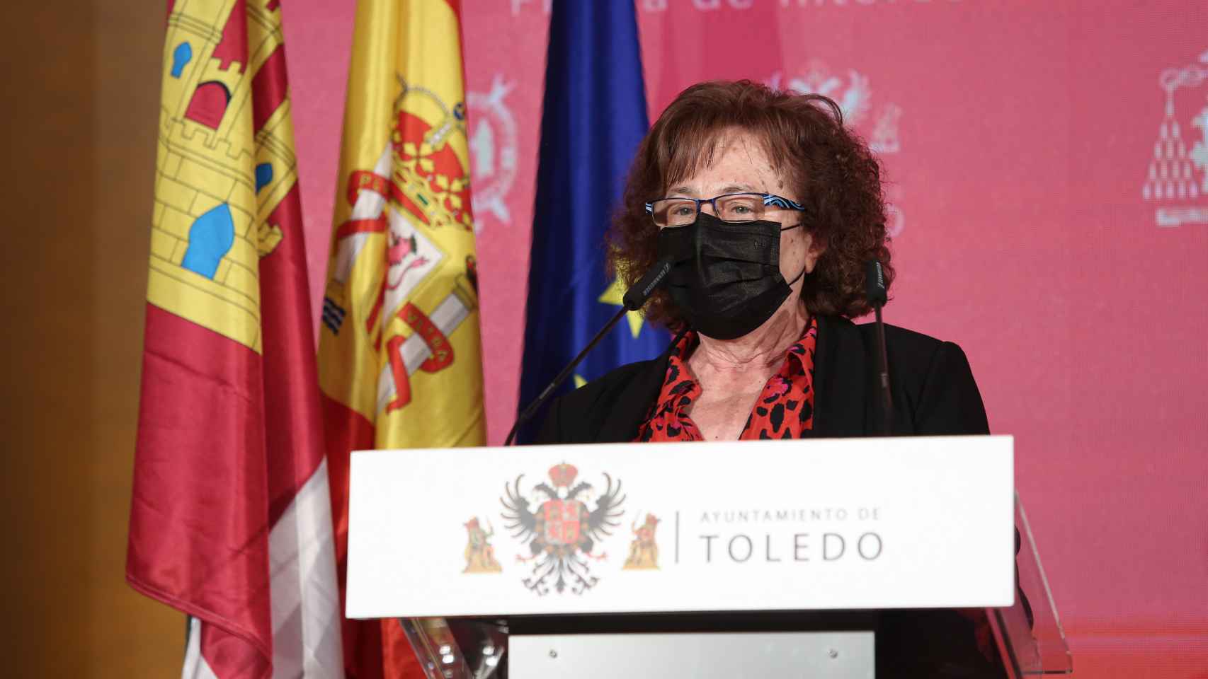 Ana Pérez en la presentación de la Semana Santa de Toledo. Foto: Óscar Huertas.