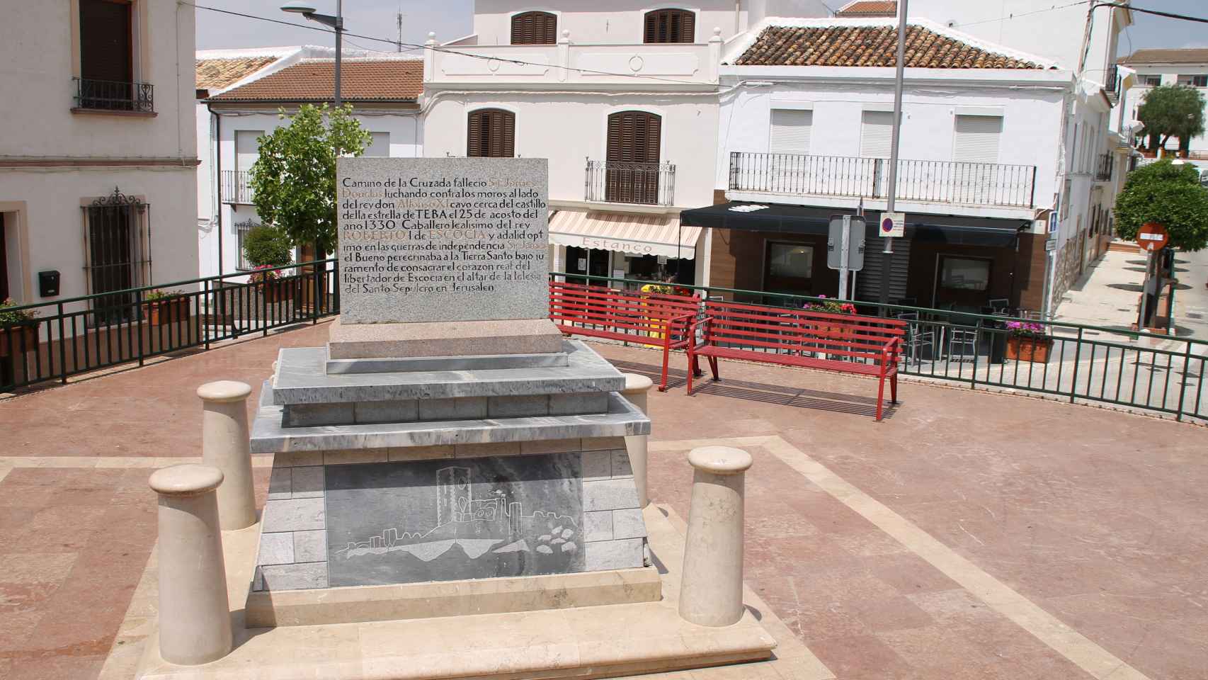 Monumento en honor a James Douglas en Teba.