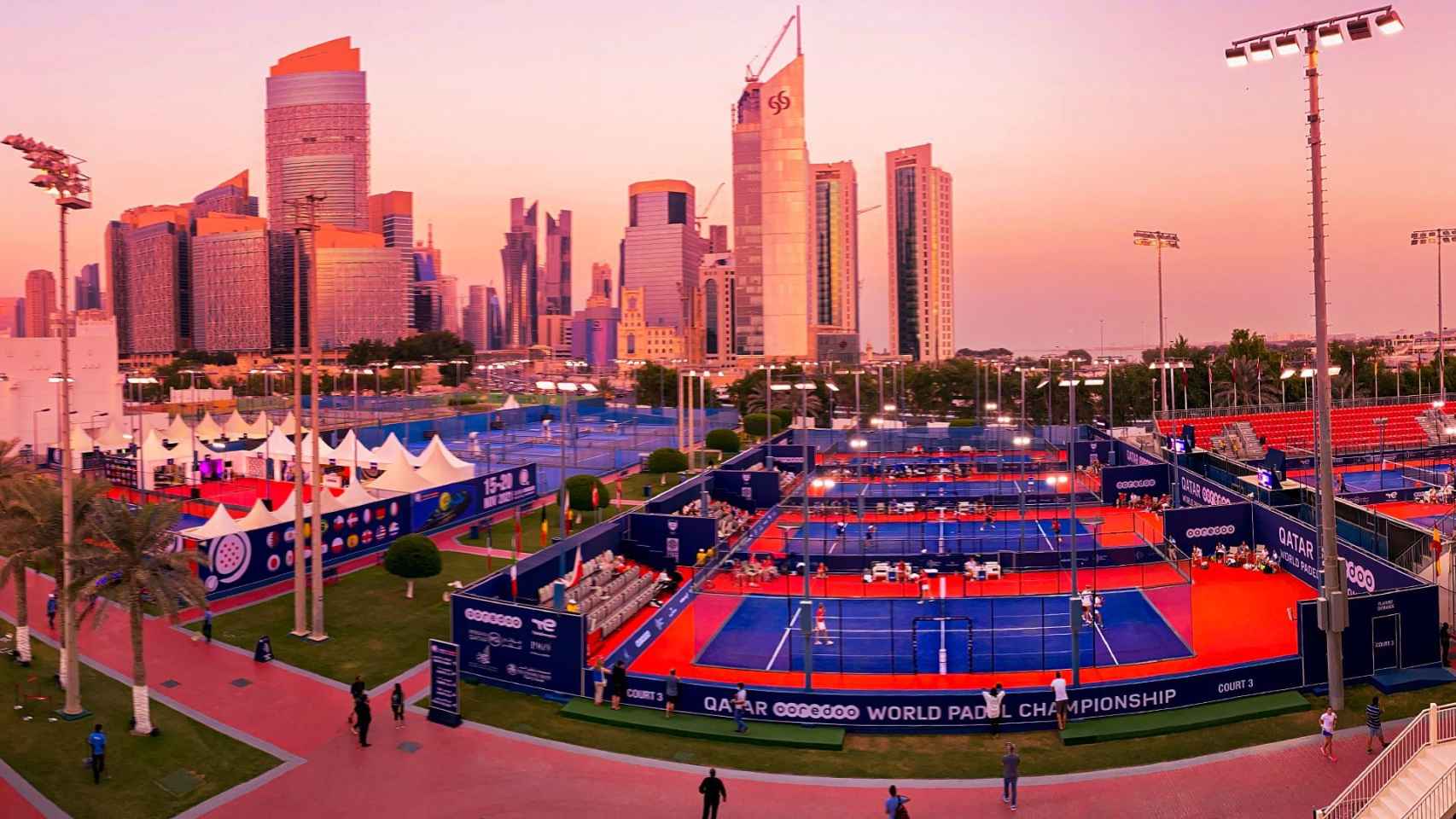 Khalifa International Tennis and Squash Complex de Doha, donde se celebrará el torneo.