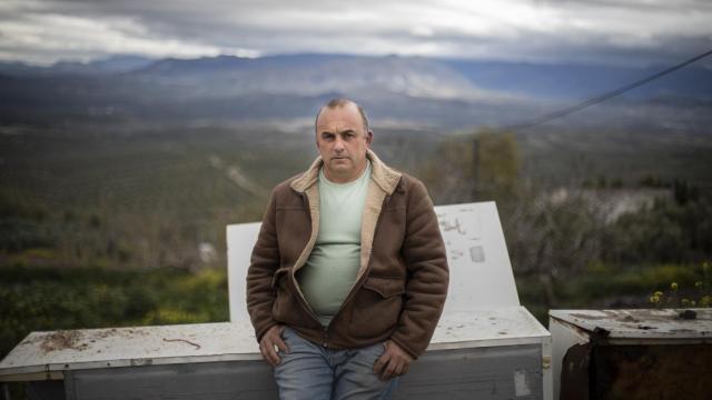 Ginés, en su finca.