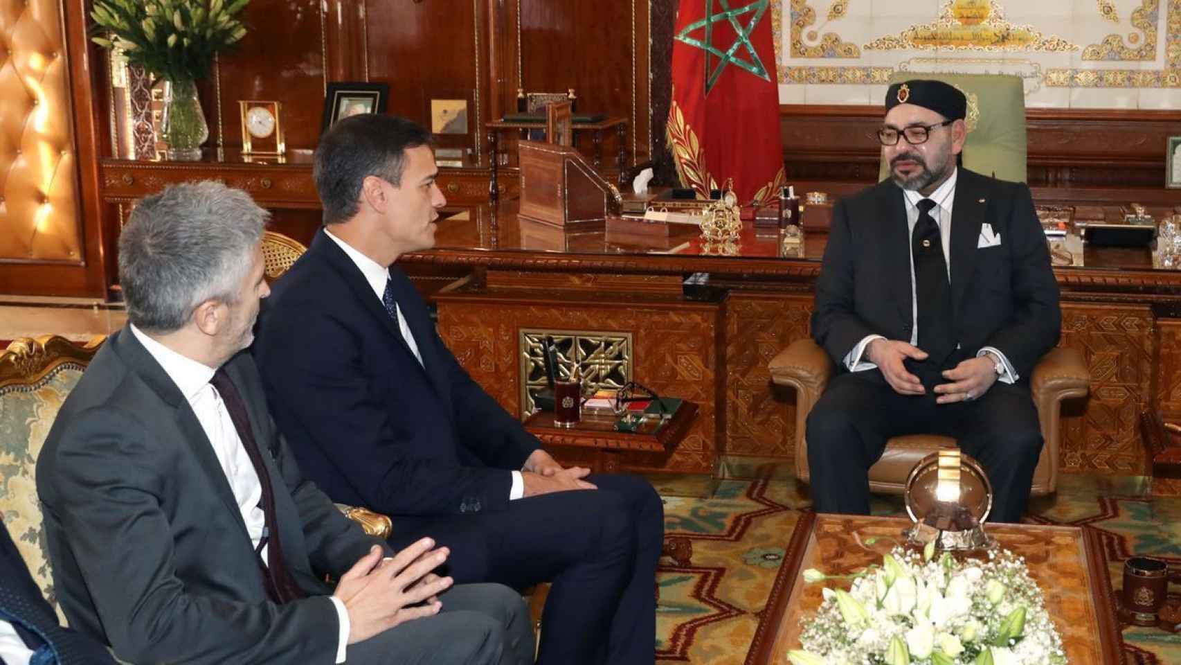 Pedro Sánchez en una visita a Marruecos en 2018.