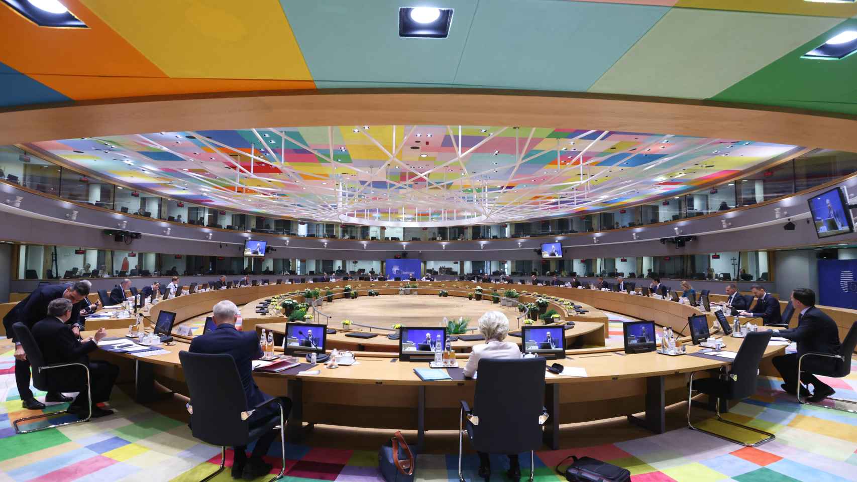 Los líderes de la UE, durante su reunión de este viernes en Bruselas