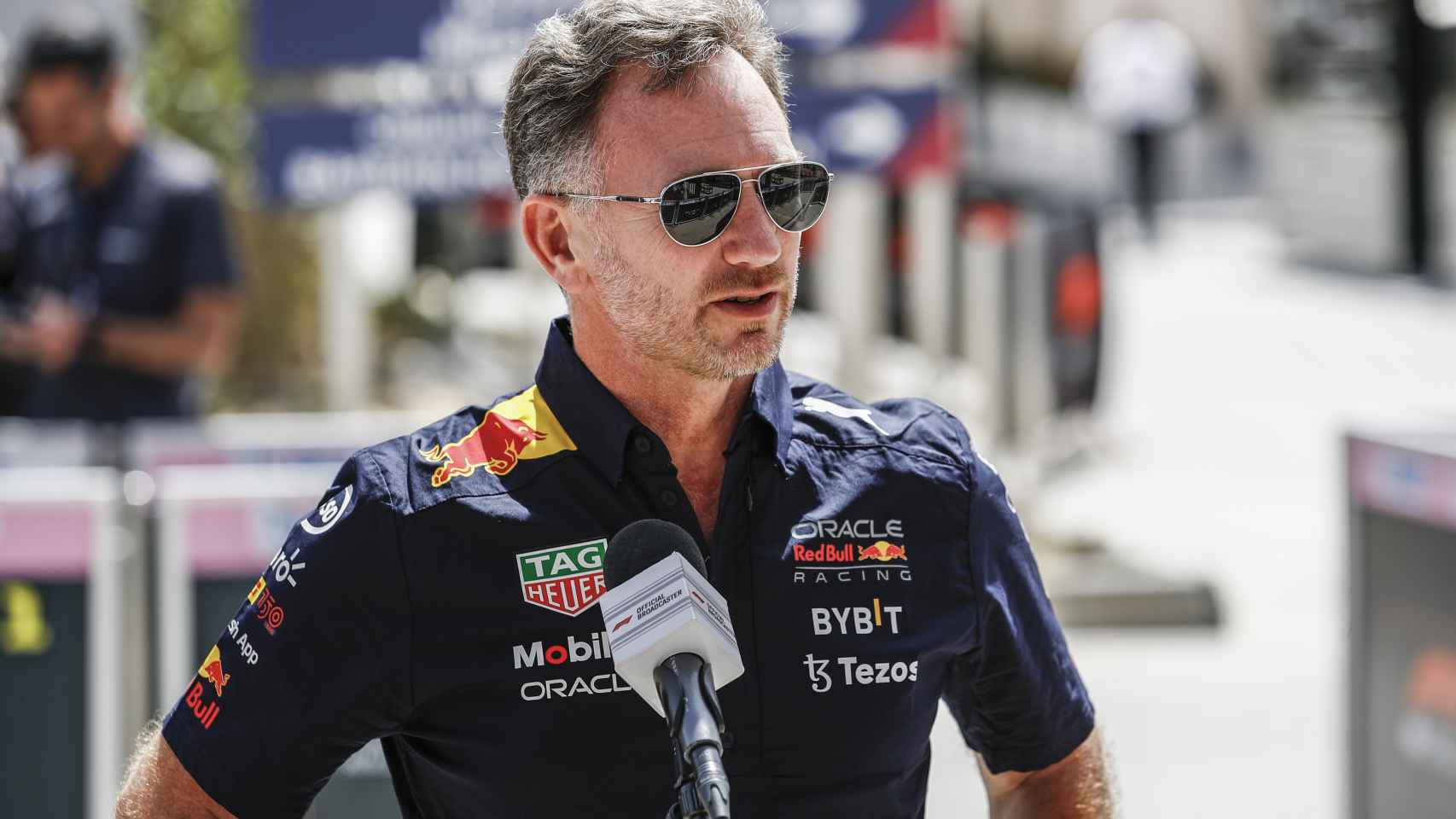 Christian Horner, jefe de Red Bull, en el Gran Premio de Bahréin