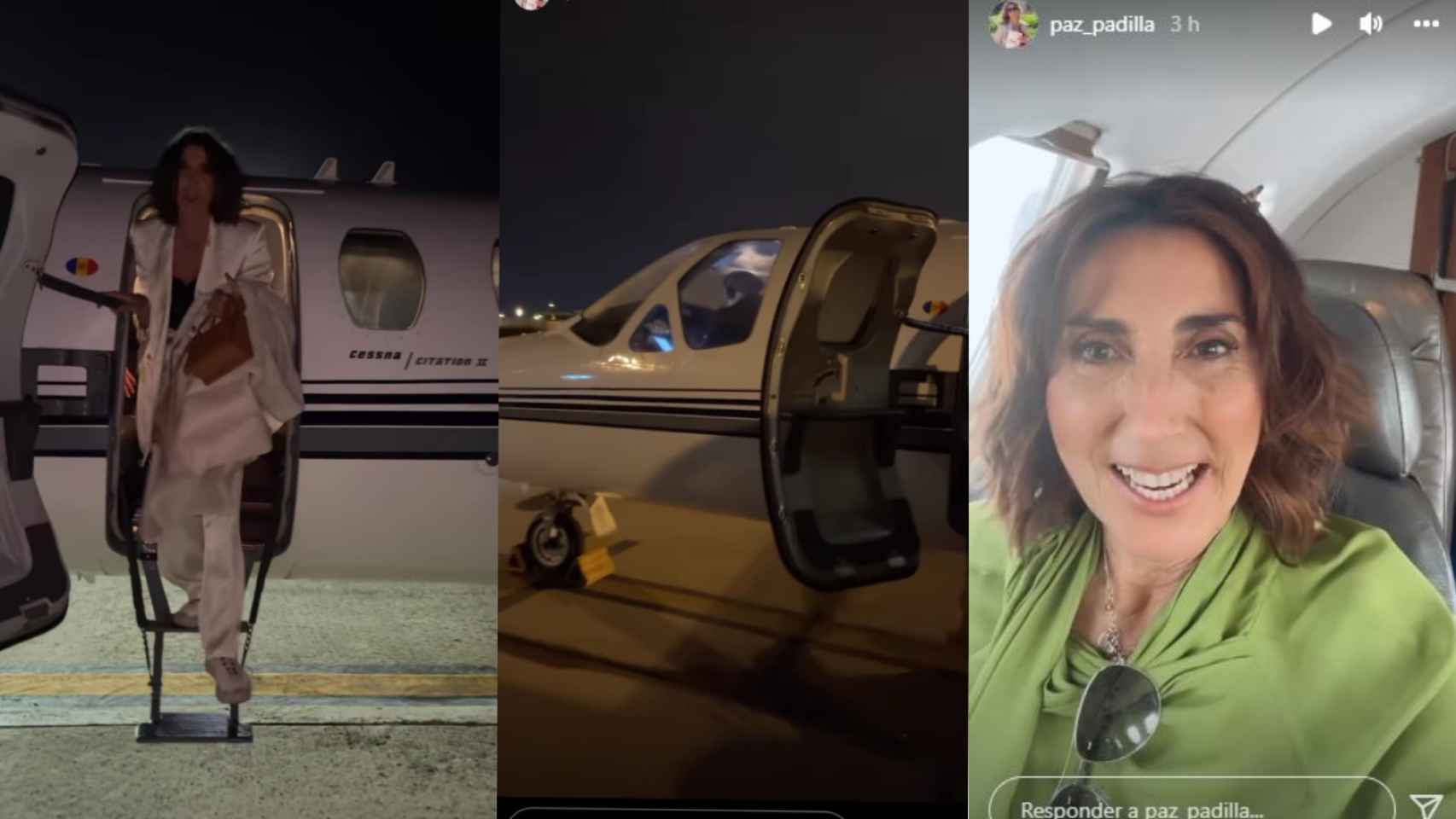 Paz Padilla ha narrado a través de Instagram su experiencia a bordo del jet privado.
