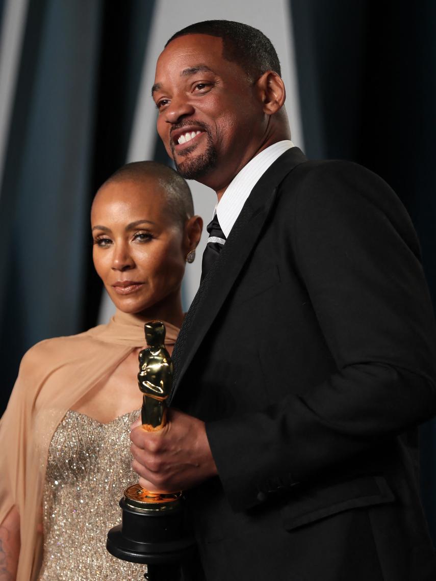 Jada Pinkett y Will Smith en la fiesta de Vanity Fair posterior a la gala de los Oscar.