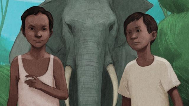 Ilustración de Jordi Solano para la portada de 'Alma de elefante', de Andrea Maceiras, Premio Anaya 2020