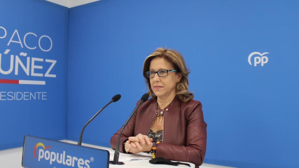 Pilar Alía en rueda de prensa.