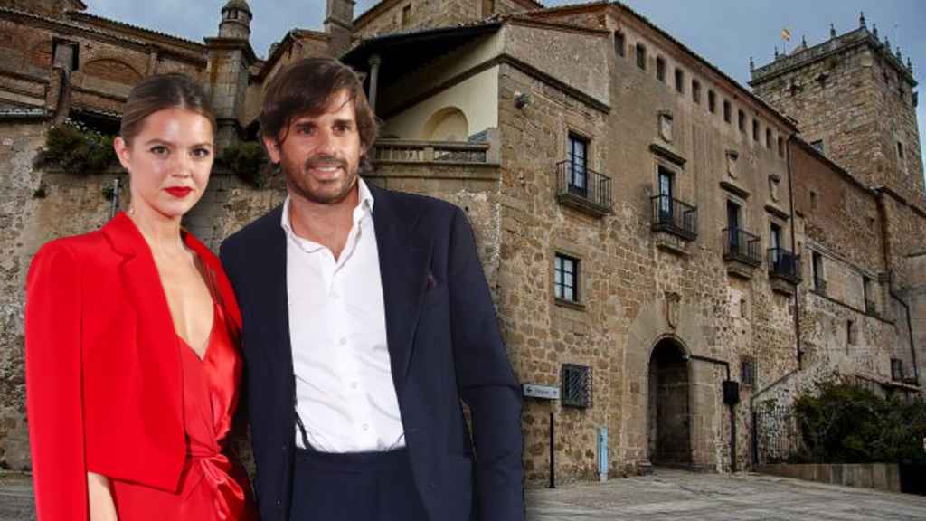 Álvaro Falcó e Isabelle Junot en un montaje de El Español.