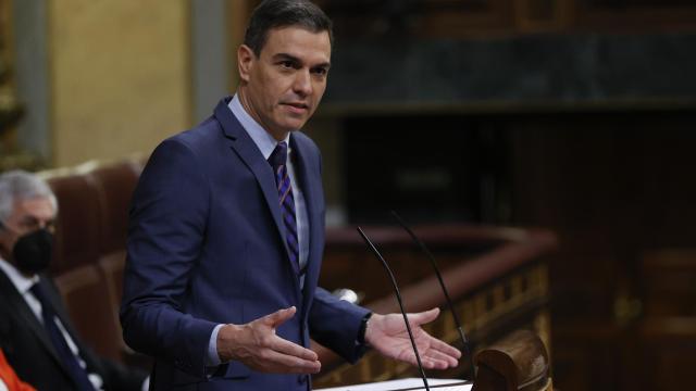 El presidente del Gobierno, Pedro Sánchez, este miércoles en el Congreso de los Diputados.