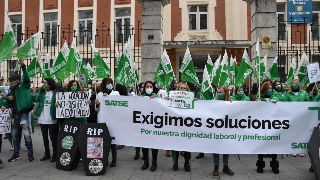 Manifestación del sector de enfermería