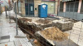 Las obras en la conocida calle Los Francos de Benavente