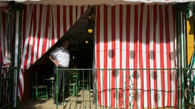 Una caseta de la Feria de Abril.