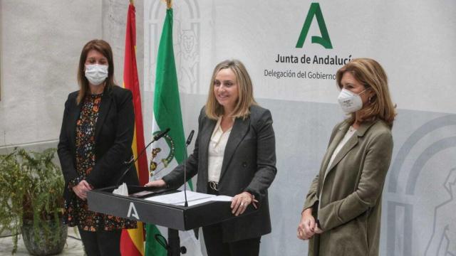 La consejera de Fomento, Marifrán Carazo, en la presentación del plan de vivienda en Málaga.