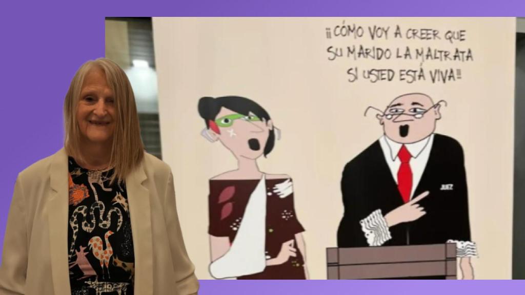 Diana Raznovich y su viñeta retirada por el Instituto Balear de la Mujer.