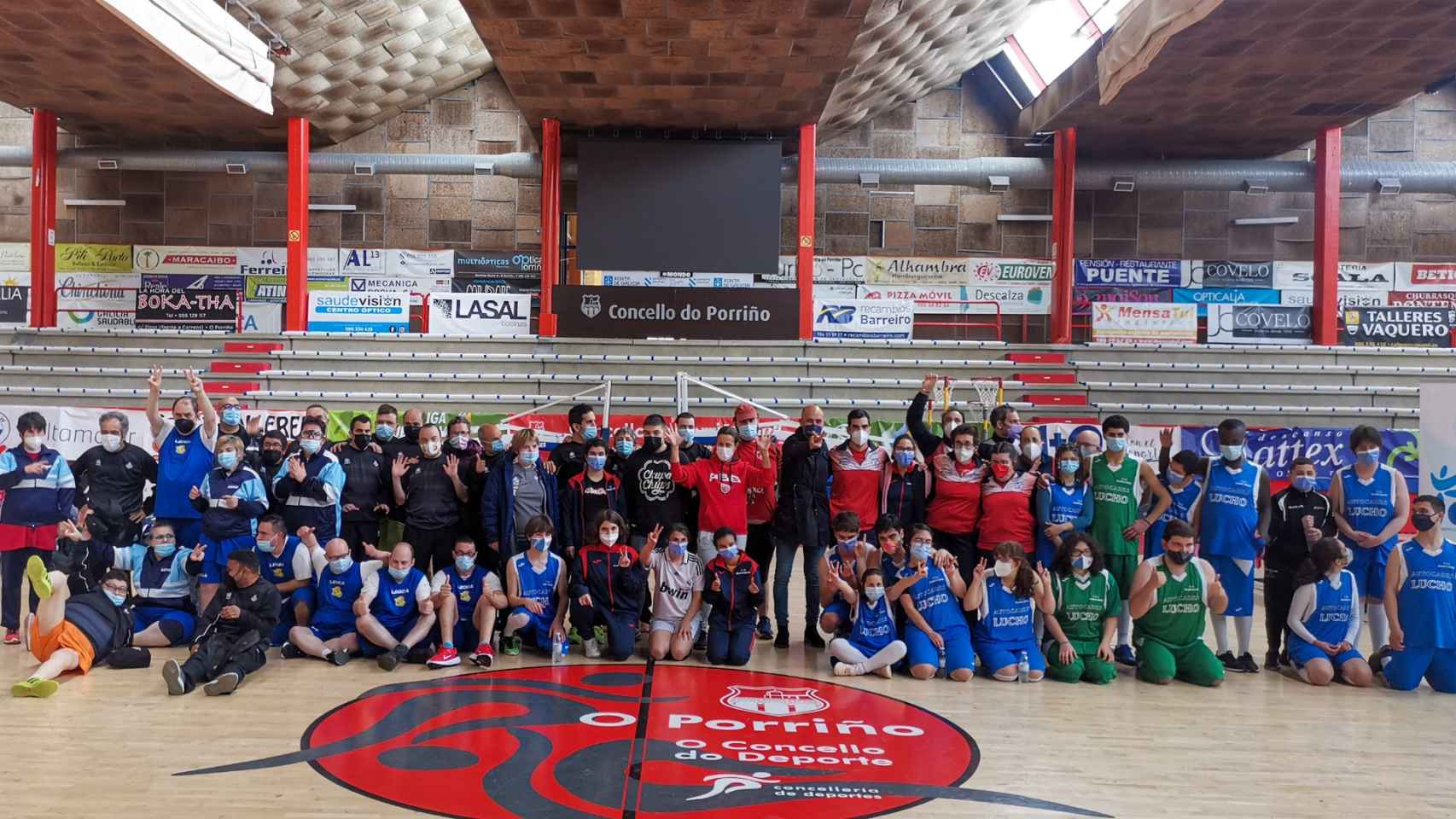 Participantes en la XXVI Liga Gallega de Baloncesto Adaptado.